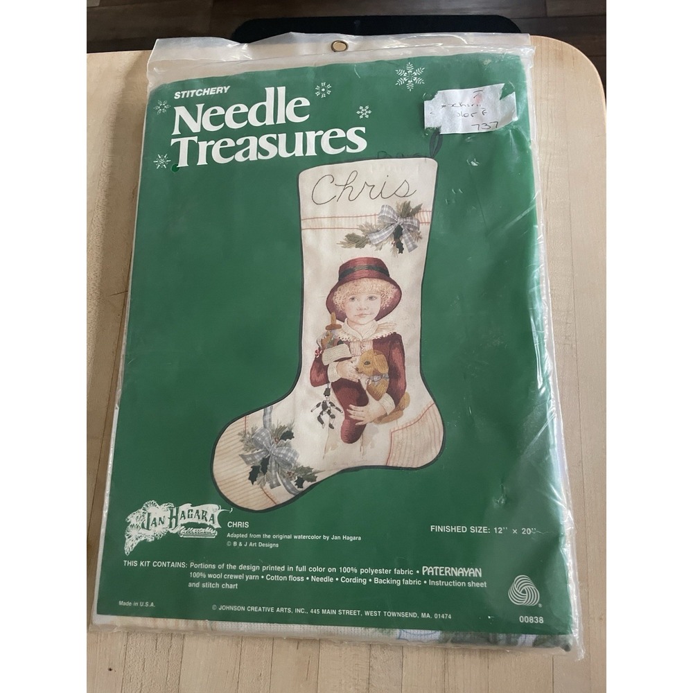 Jan Hagara's counted cross stitch chart pattern Chris Christmas Stocking